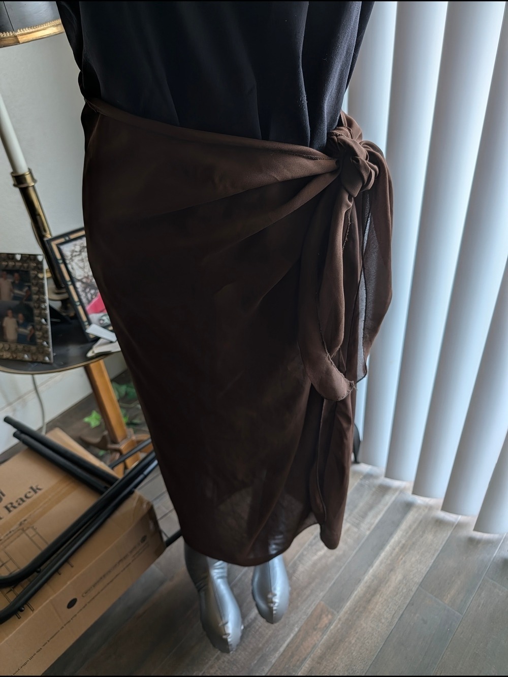 Scarf Sale ❤️7for $35:  Brown Sheer Wrap Midi Skirt